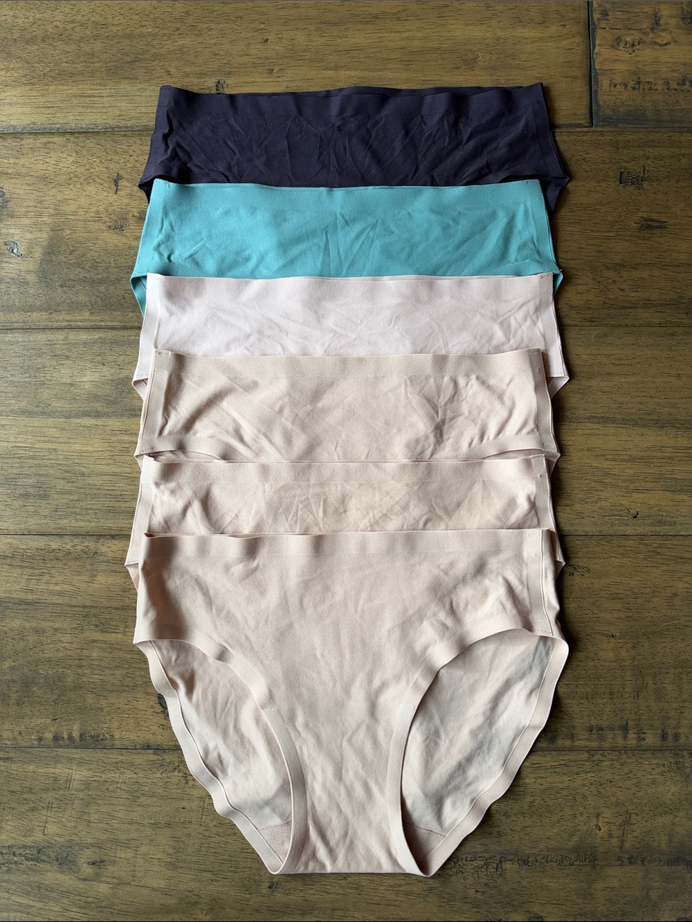 (6) NEW Chantelle soft stretch seamless bikini brief panties purple cream green